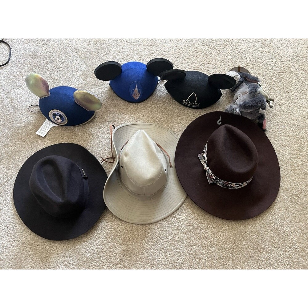 Disney Safari  Ears Hat Cap Bundle  Reseller Lot Of 5 Indiana Jones